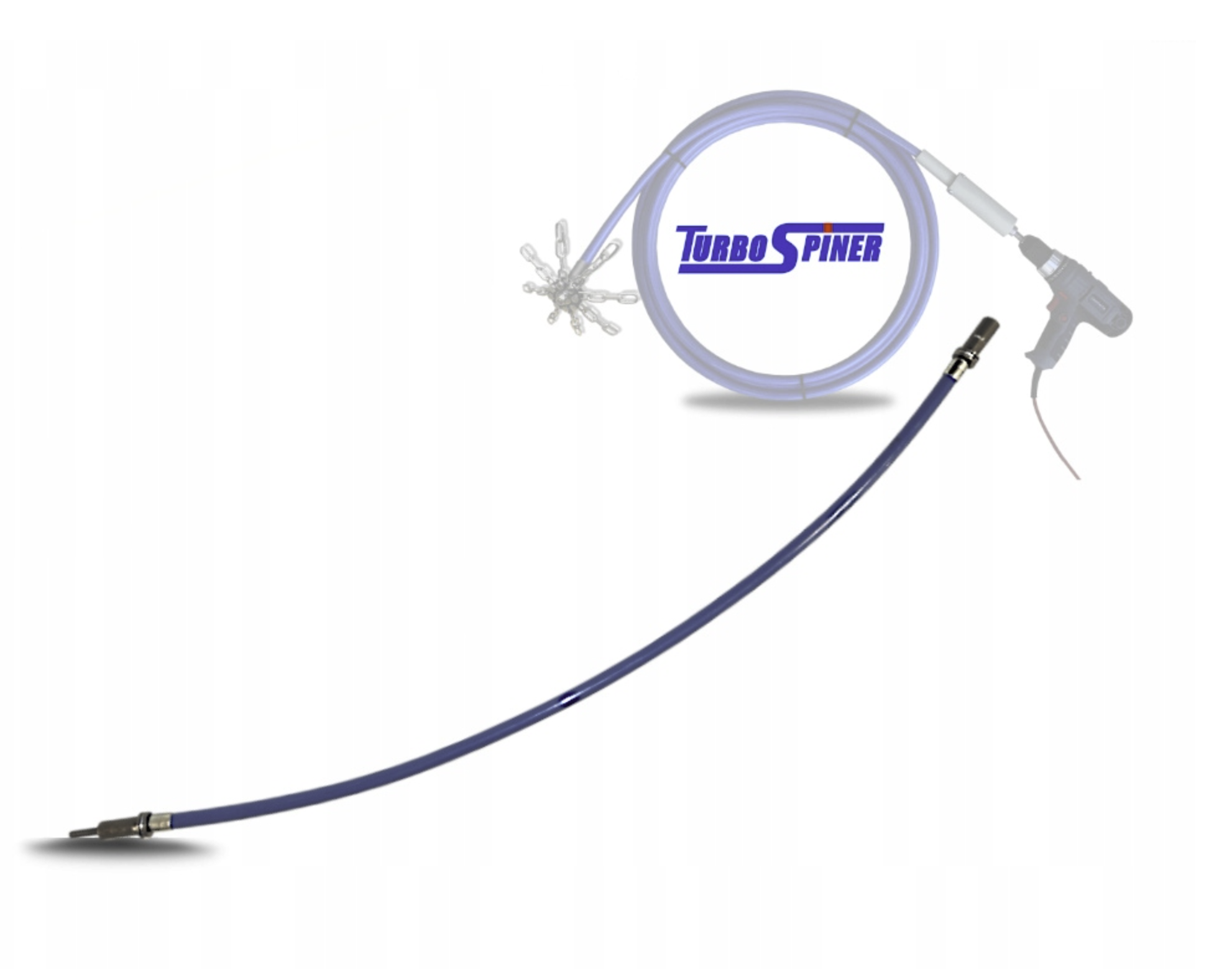 Lance d'EXTENSION Turbospiner pour nettoyer la cheminée avec une perceuse ou un tournevis