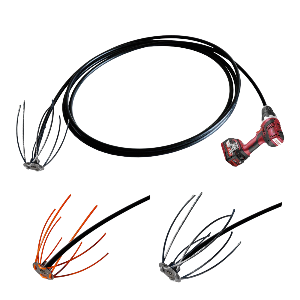 zestaw turboss do czyszczenia wentylacji i dwie głowice kwadrat